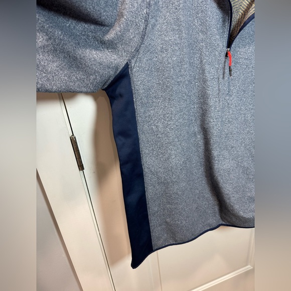 Under Armour Loose Cold-Gear Men's 2XL 1/4 Zip Navy/Grey Long Sleeve Pullover - Picture 8 of 14